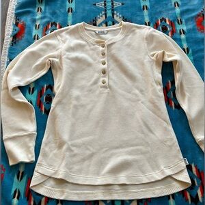 Eddie Bauer Cream Long Sleeve Henley